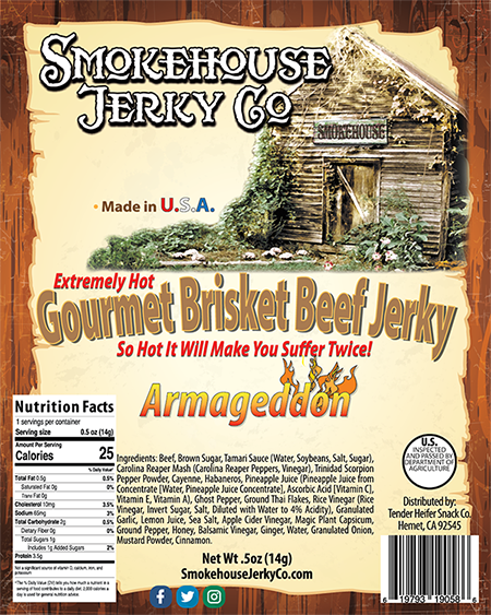Armegeddon Brisket Beef Jerky 1/2 oz