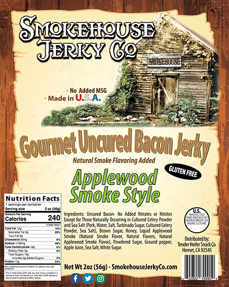 Applewood Smoked Bacon Jerky - GLUTEN FREE
