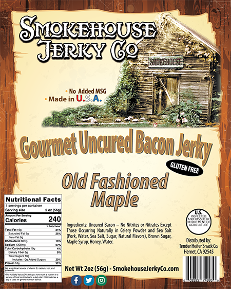 Maple Bacon Jerky - GLUTEN FREE