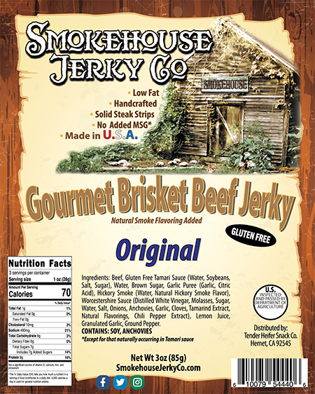 Original Brisket Beef Jerky - GLUTEN FREE