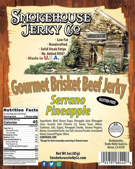 Serrano Pineapple Brisket Beef Jerky