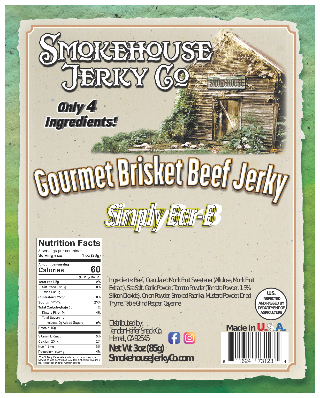 Smoky BarB 'Clean' Beef Jerky