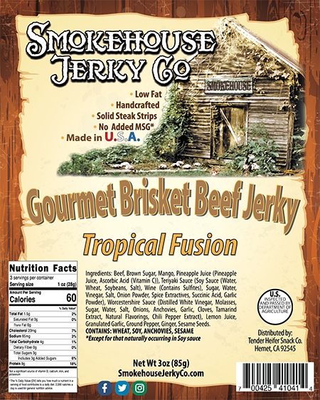 Tropical Fusion (Mango Pineapple) Brisket Beef Jerky