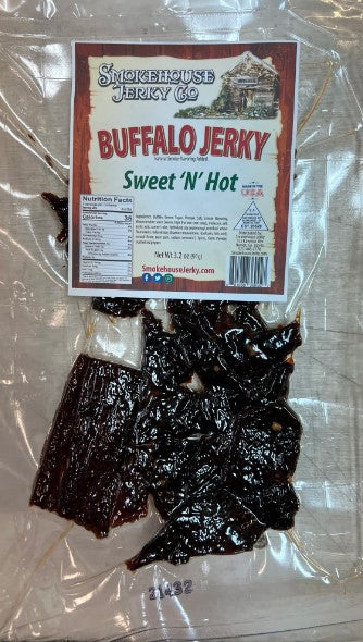 3.2oz Buffalo Jerky - Sweet 'N' Hot