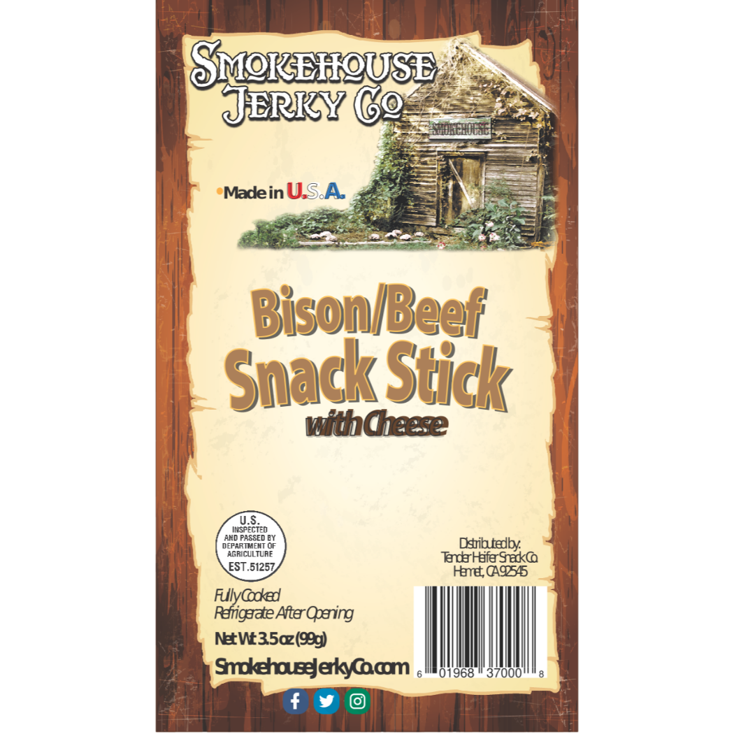 Exotic Snack Sticks w/ Cheese Smokehouse Jerky