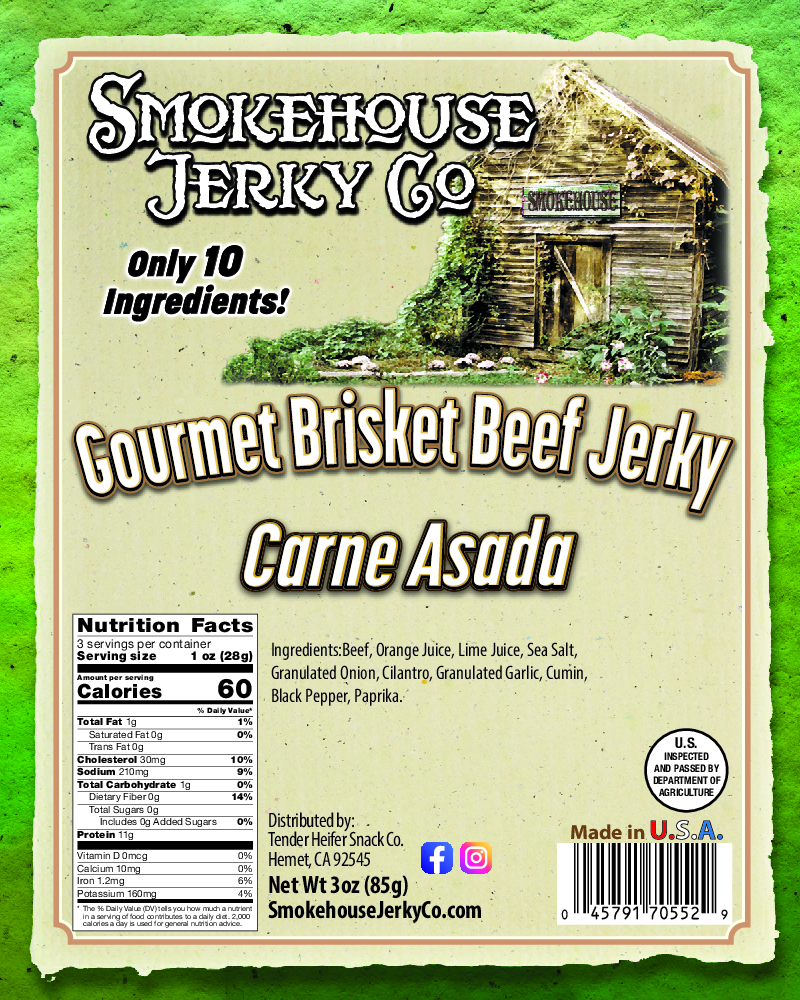 Carne Asada 'Clean' Beef Jerky