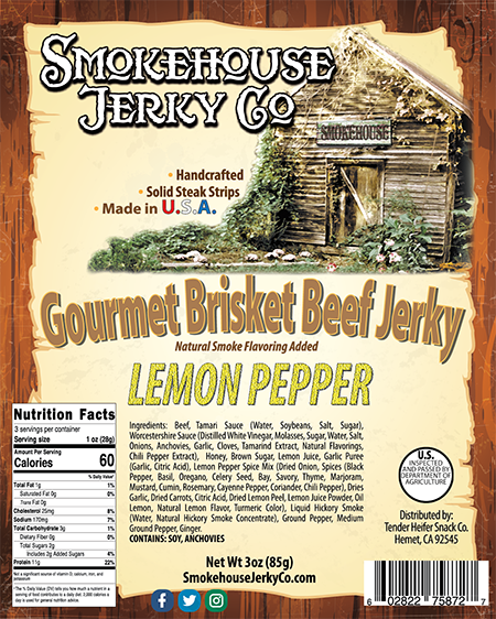 Lemon Pepper Brisket Beef Jerky
