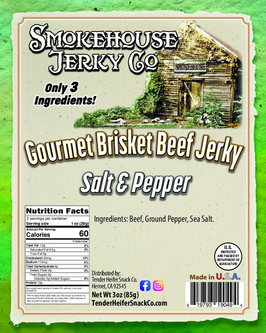 Salt & Pepper 'Clean' Beef Jerky