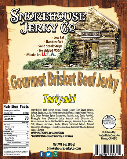 Teriyaki Brisket Beef Jerky