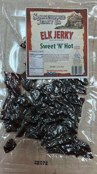 3.2oz Elk Jerky - Sweet 'N' Hot