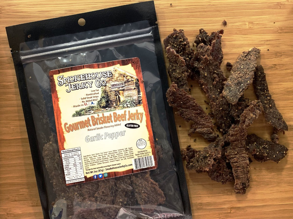 Garlic Pepper Beef Jerky Garlic Pepper Jerky Recipe Smokehouse Jerky