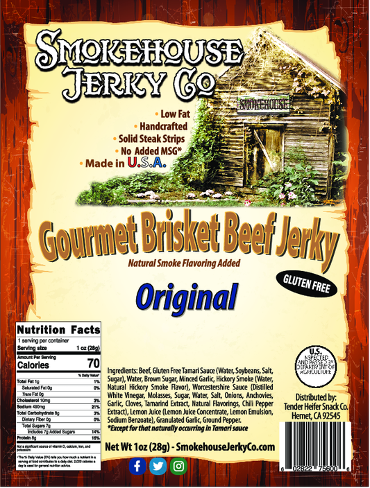 Original Brisket Beef Jerky - GLUTEN FREE