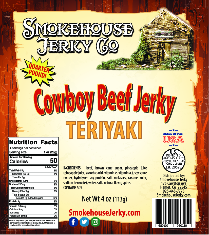 4oz Teriyaki Cowboy Beef Jerky