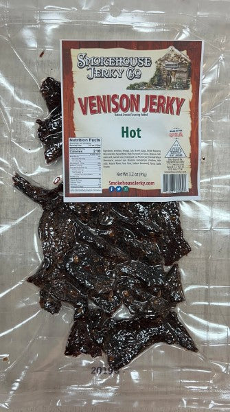 3.2oz Venison Jerky - Hot